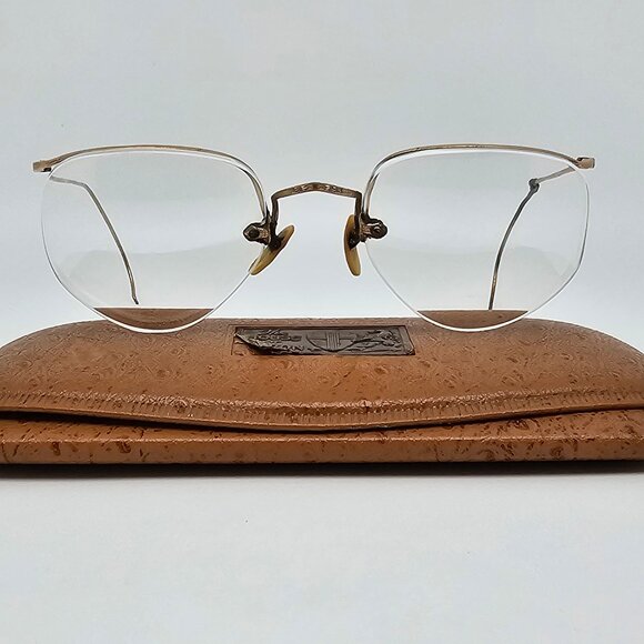 *SOLD* Numont B50 1/10 12K GF Gold Fill Semi Rimless Vintage Eyeglasses Frame - Picture 1 of 16